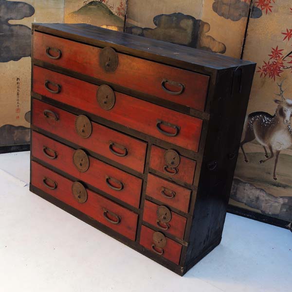 японский антикварный комод tansu